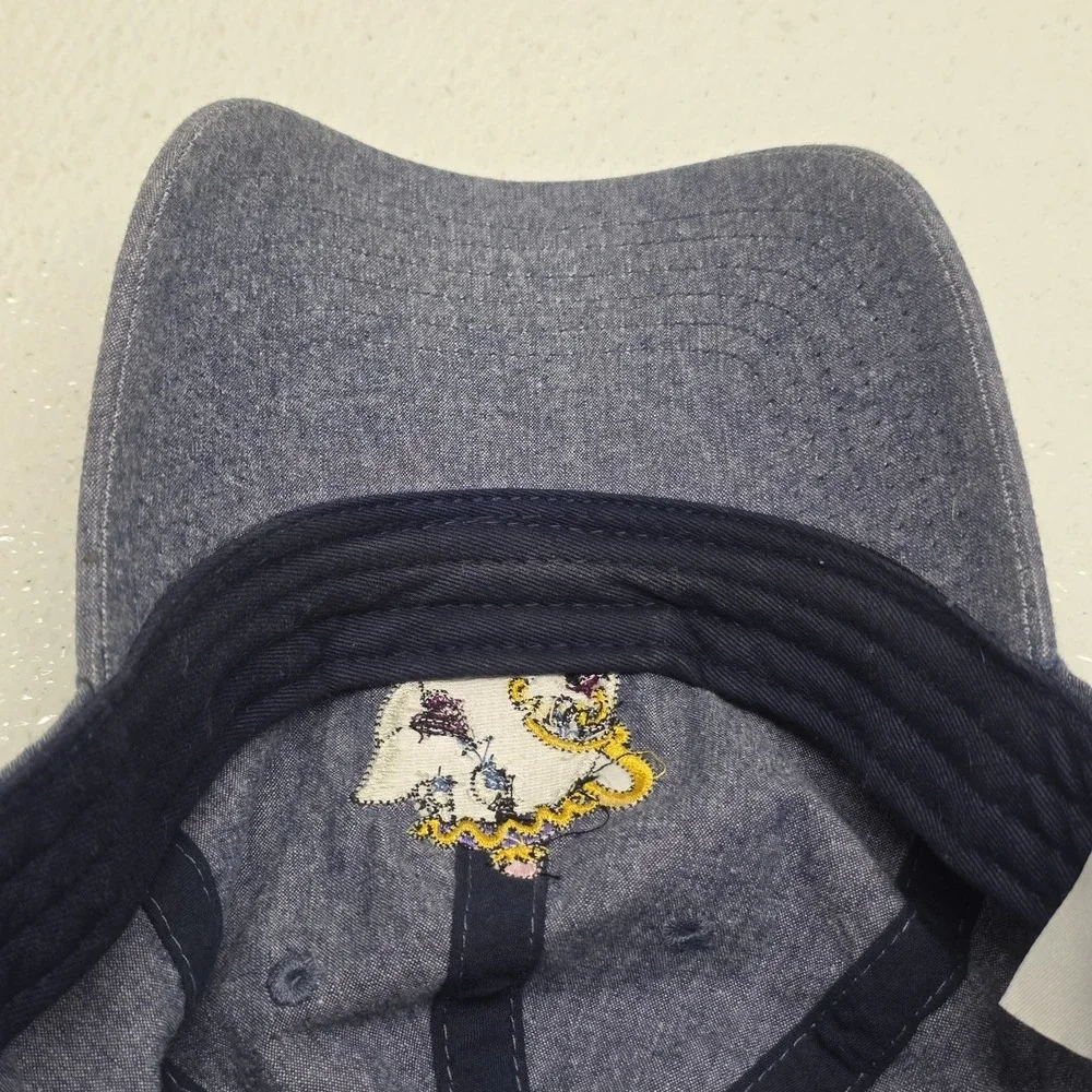 Boxlunch Disney Mrs. Potts & Chip Embroidered Denim Blue Strapback Hat